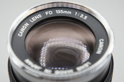 Canon FD 135mm f3.5 Chrome Nose